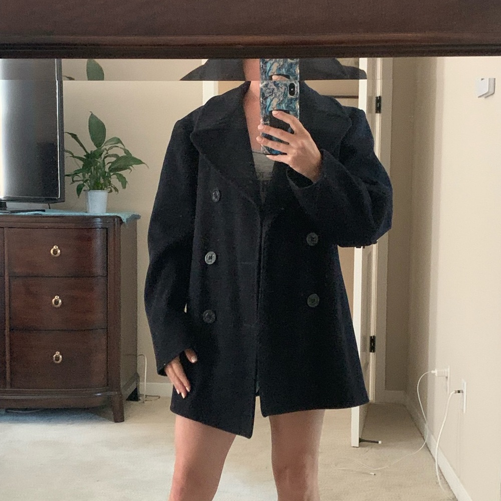 Military style pea coat